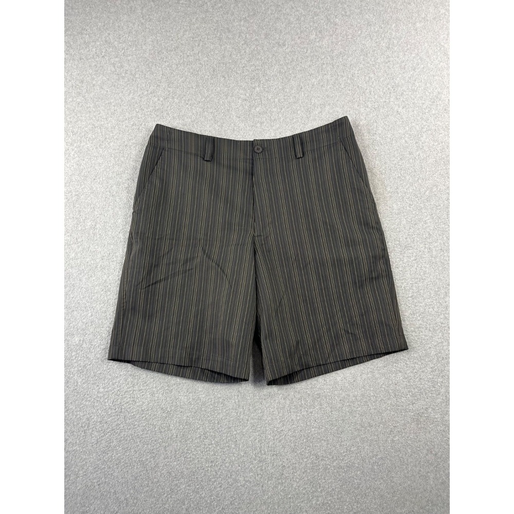 Under Armour Golf Performance Golf Short Mens 34R Brown Pinstripe 9" Inseam